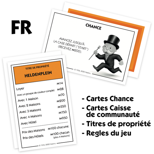 Franstalige uitbreidingsset voor Monopoly Knokke-Heist